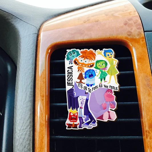 It's Ok To Feel All The Feels - Personalized Shaped Car Visor Clip