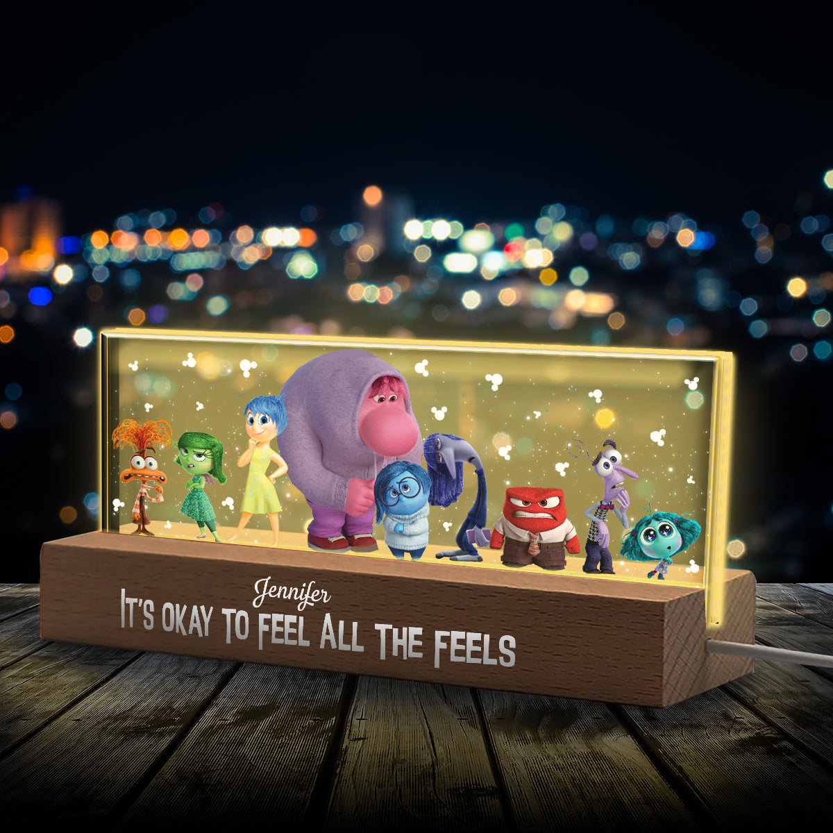 It's Okay To Feel All The Feels - Personalized Custom LED Night Light