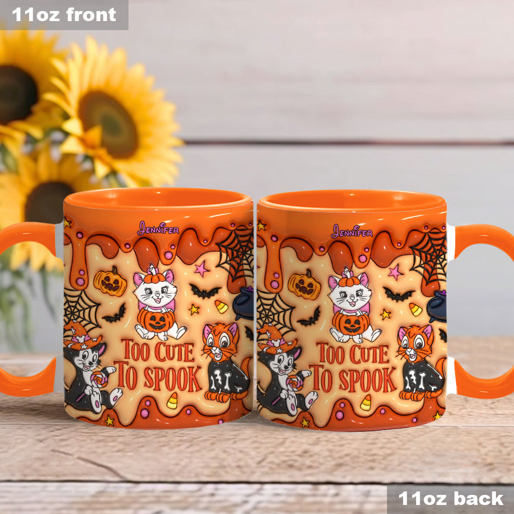 Cataholic Too Cute Too Spook - Personalized Mouse Accent Mug