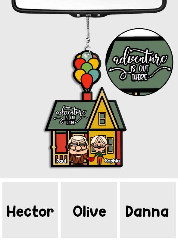 Adventure Is Out Here - Personalized Mouse Car Ornament