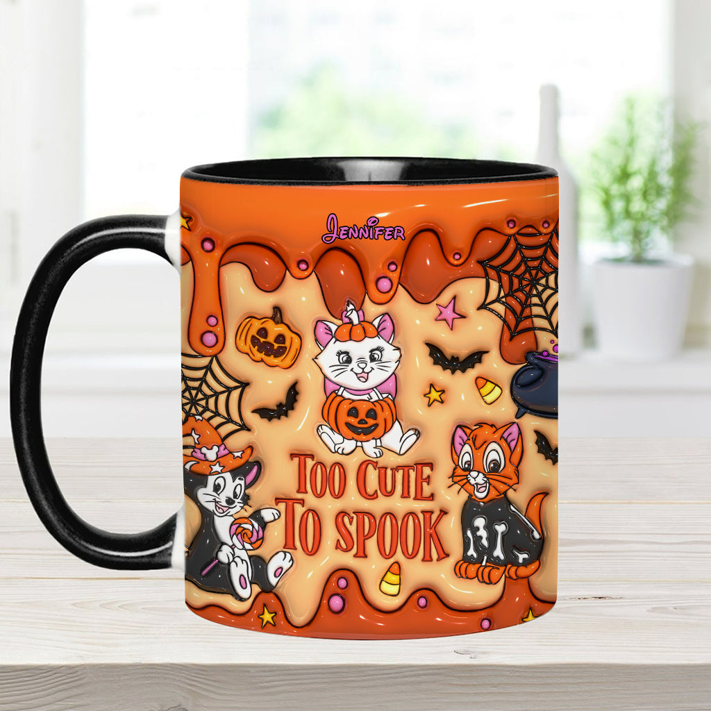 Cataholic Too Cute Too Spook - Personalized Mouse Accent Mug