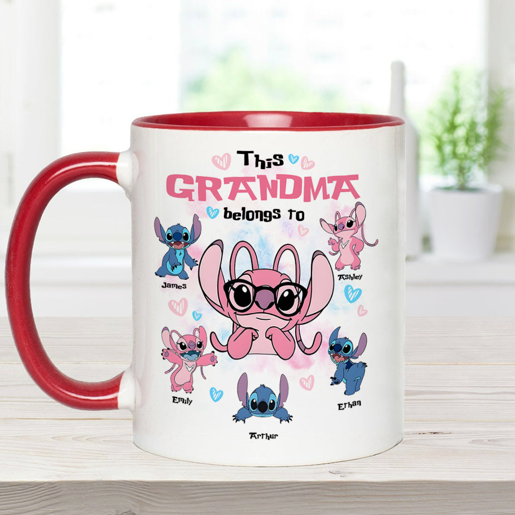 This Grandma Belongs To Custom Any Title - Personalized Mouse Accent Mug