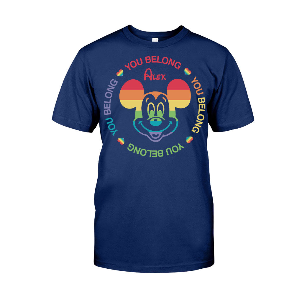 You Belong Mouse Ears Pride - Personalized LGBT Support T-shirt And Hoodie