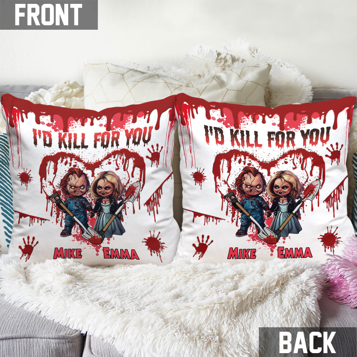 I'd Kill For You - Personalized Throw Pillow