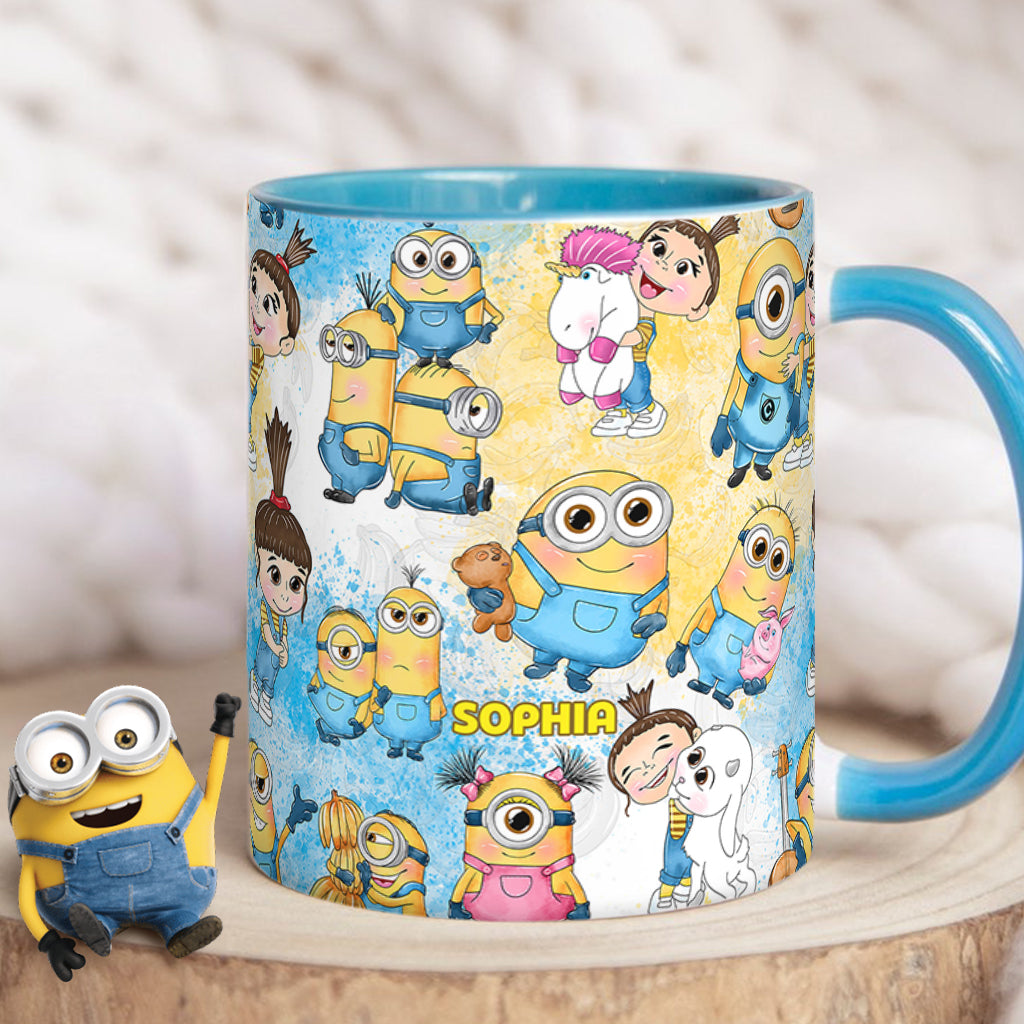 Happy Time Yellow Monster - Personalized Accent Mug