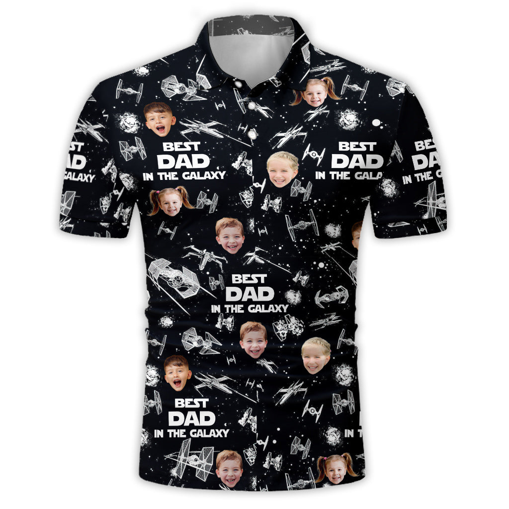 Best Dad In The Galaxy - Personalized The Force Polo Shirt