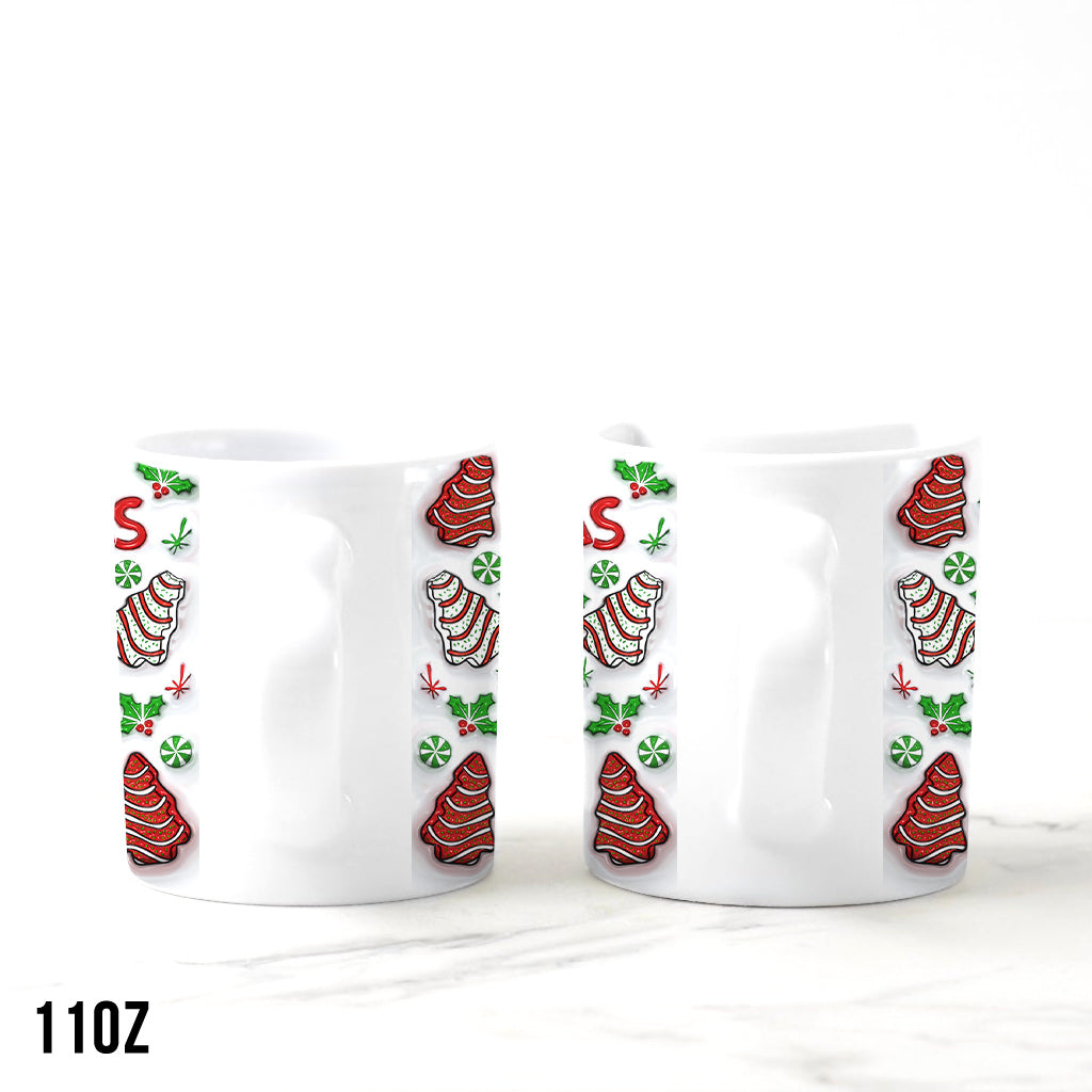 Merry Christmas - Personalized Couple Matching Heart Handle Mug