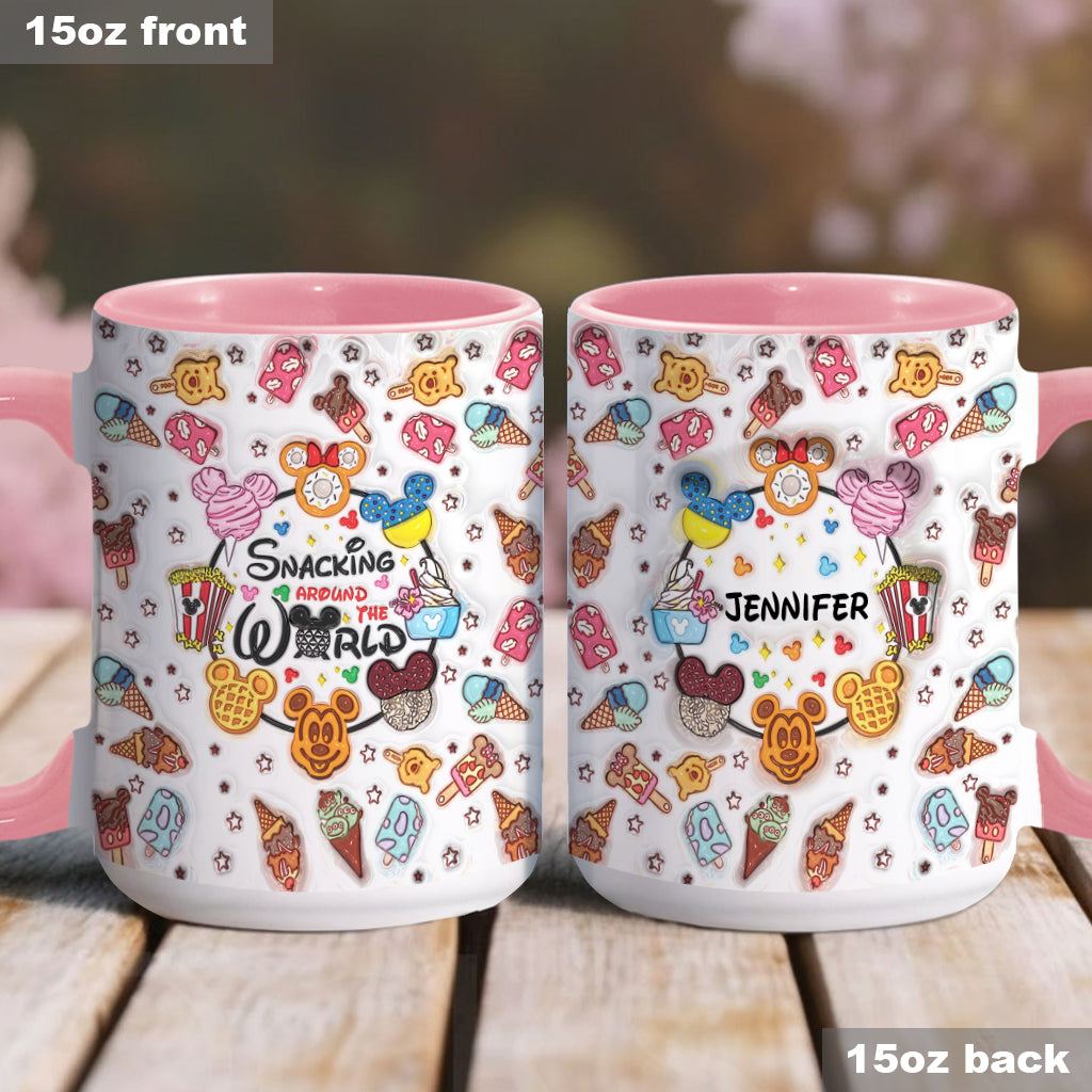 Snacking Around The World - Personalized Mouse Accent Mug