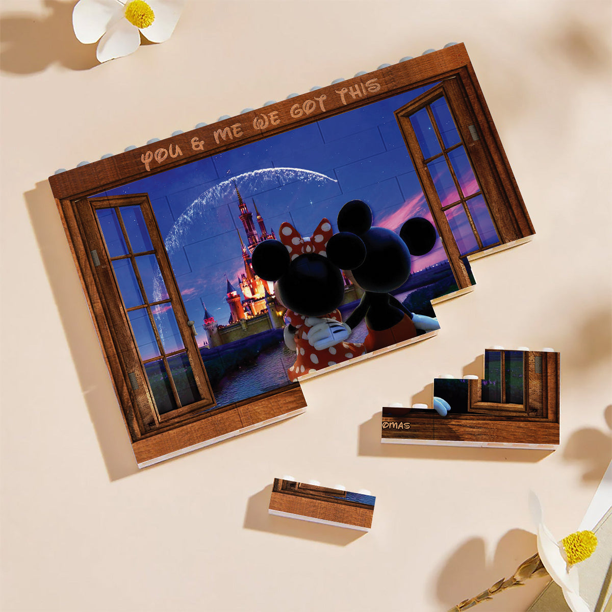 You And Me We Got This - Personalized Mouse One-sided Horizontal Rectangle Building Brick Blocks