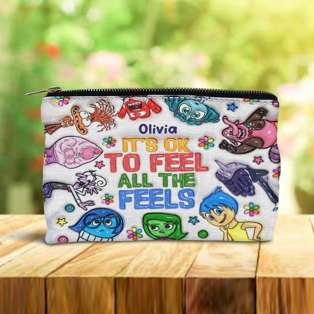 It's Ok To Feel All The Feels - Personalized Pouch