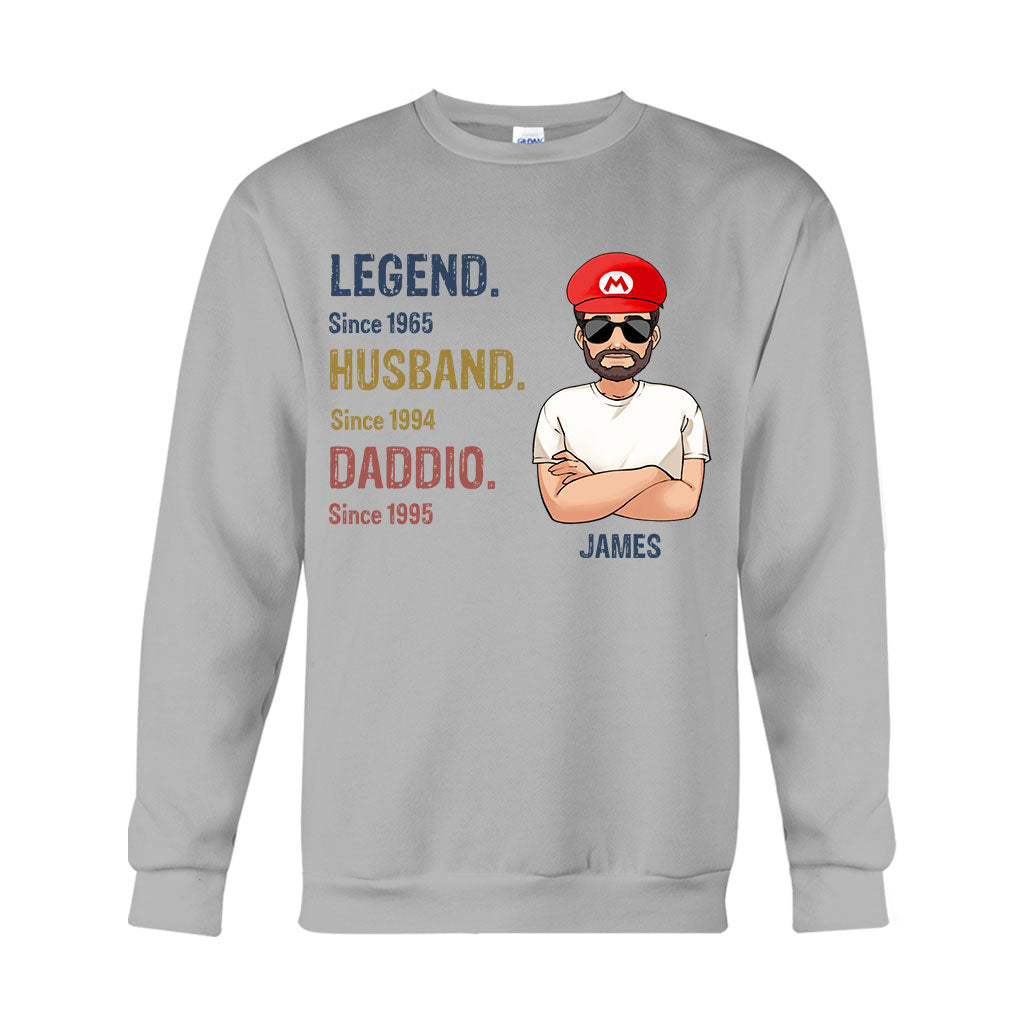 Legend Husband Daddio Poppio - Personalized Super Plumber T-shirt And Hoodie