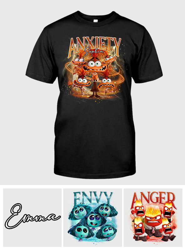 Vintage Bootleg Style Emotions - Personalized T-shirt And Hoodie