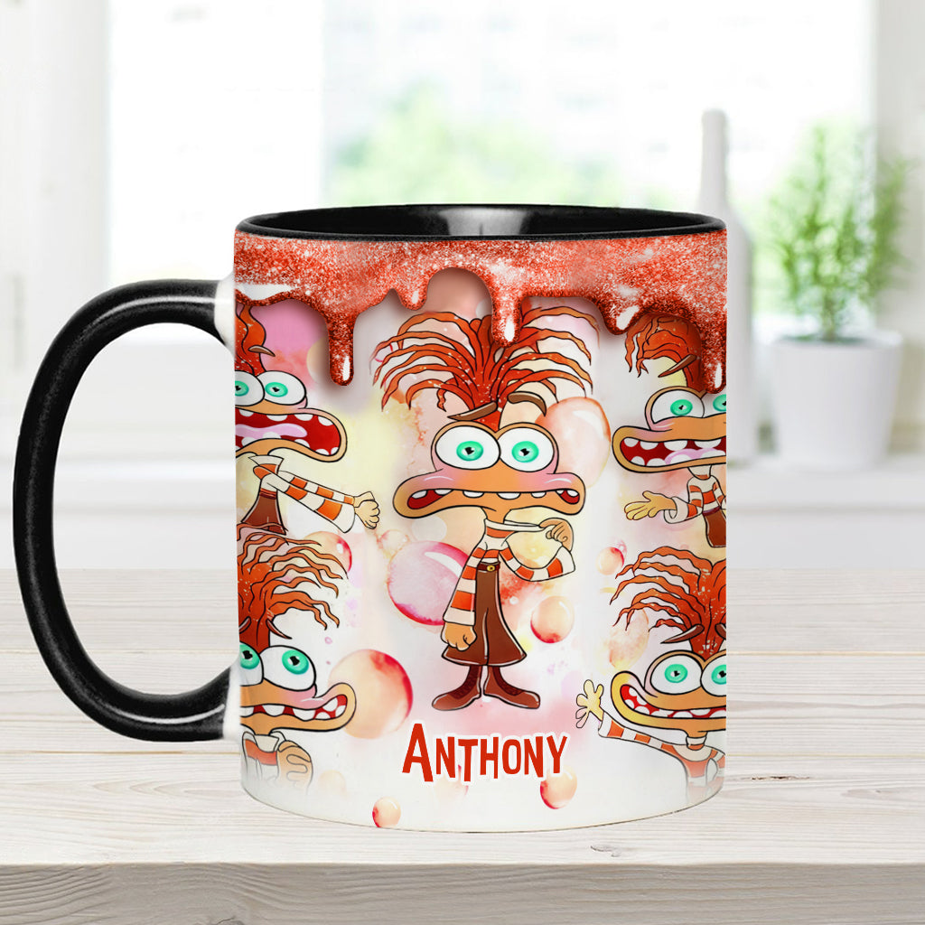 Joy Disgust Anger Sadness Fear Anxiety Envy Ennui Embarrassment - Personalized Accent Mug