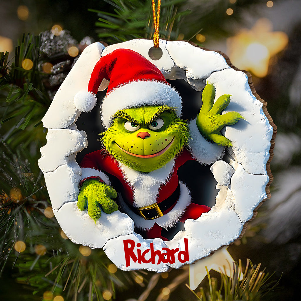 Stole Green Jeep - Personalized Stole Christmas Ornament
