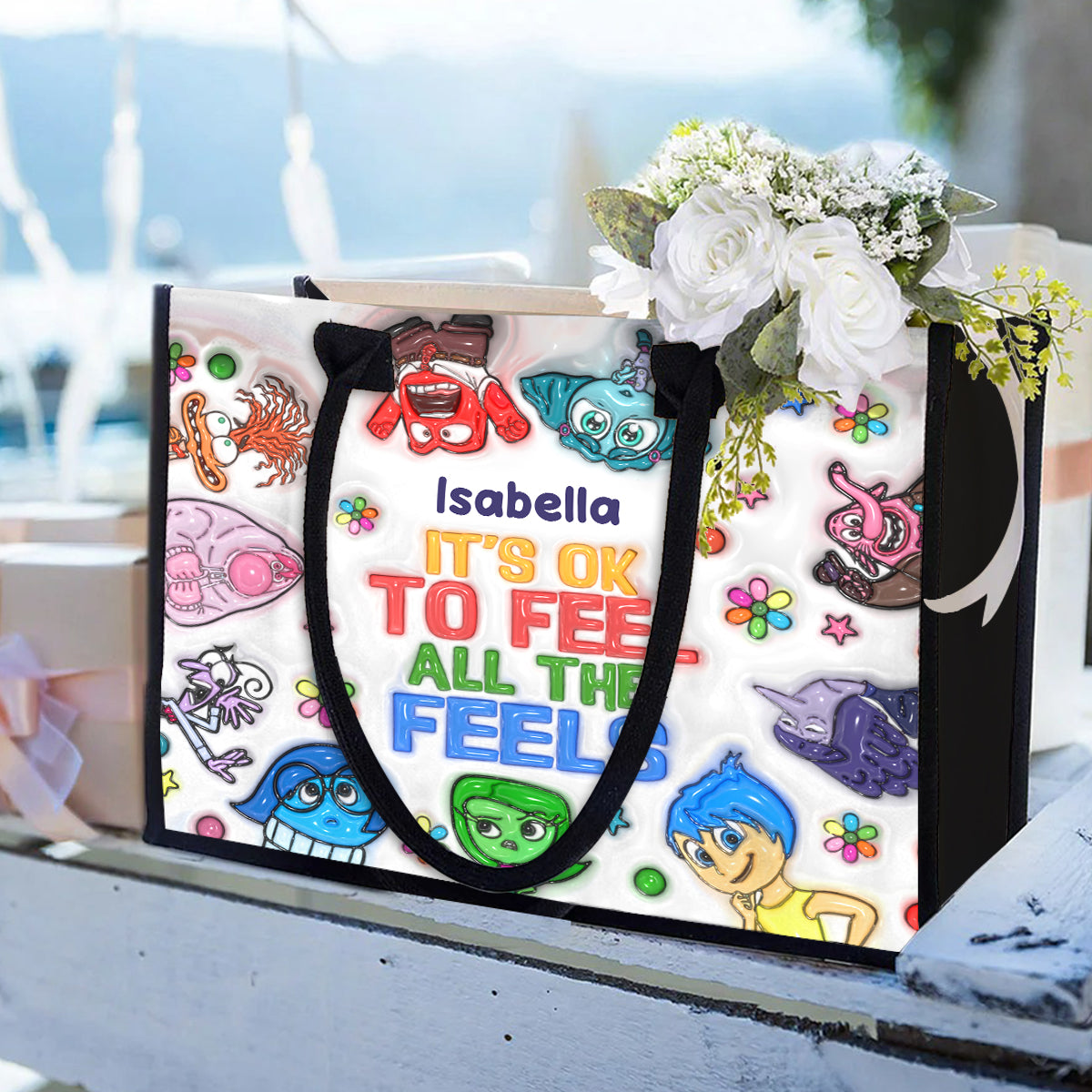 It's Ok To Feel All The Feels - Personalized Canvas Tote Bag