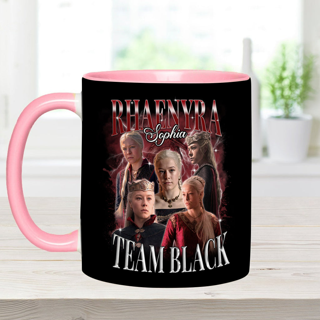 Team Black - Personalized Thrones Game Accent Mug