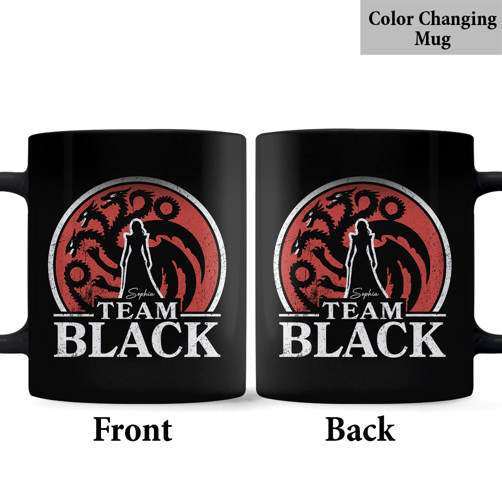 Team Black Vs Team Green - Personalized Thrones Game Mug