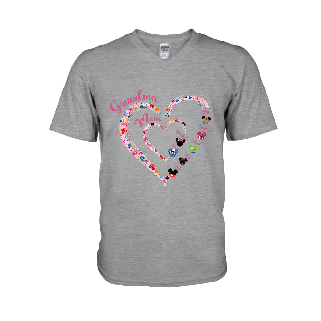 Happiest Grandma - Personalized Mouse T-shirt And Hoodie
