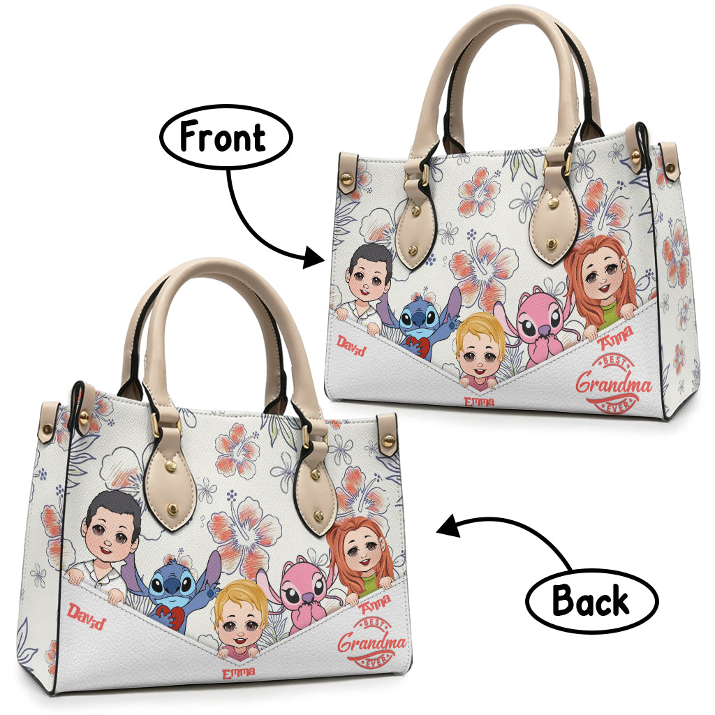 Best Grandma/ Nana/ Mimi... Ever - Personalized Ohana Leather Handbag