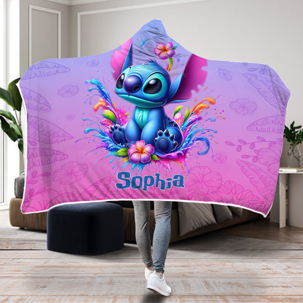 Blue Ohana - Personalized Ohana Hooded Blanket