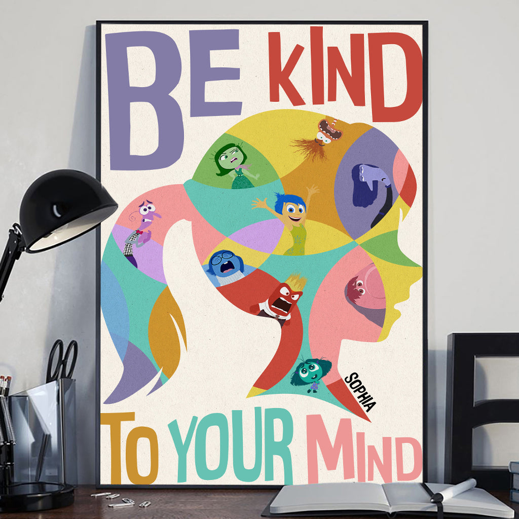 Be Kind To Your Mind - Personalized Canvas And Poster
