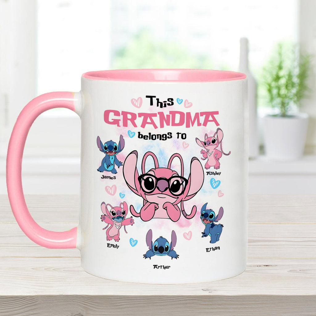 This Grandma Belongs To Custom Any Title - Personalized Mouse Accent Mug