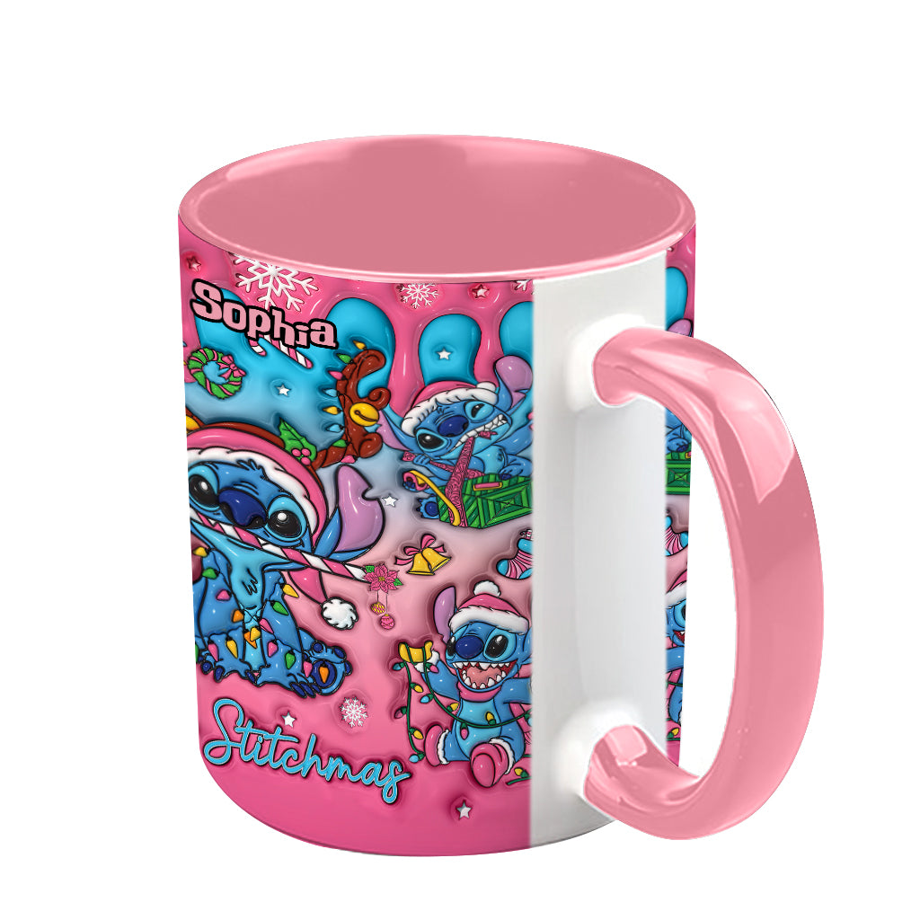 Merry Stitchmas - Personalized Ohana Accent Mug