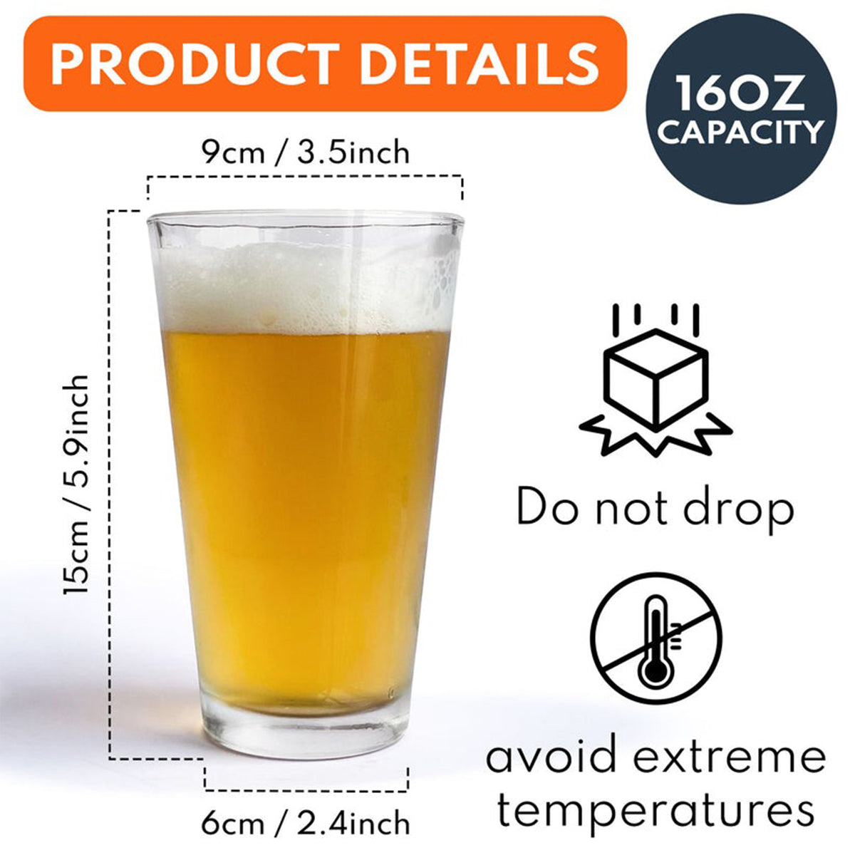 May The Froth Be With You - Personalized The Force Beer Glass