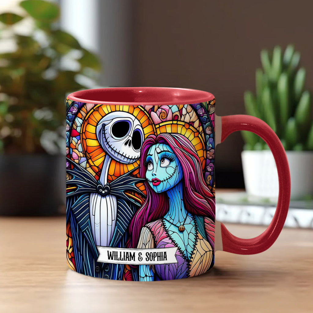 Jack And Sally - Personalized Nightmare Accent Mug
