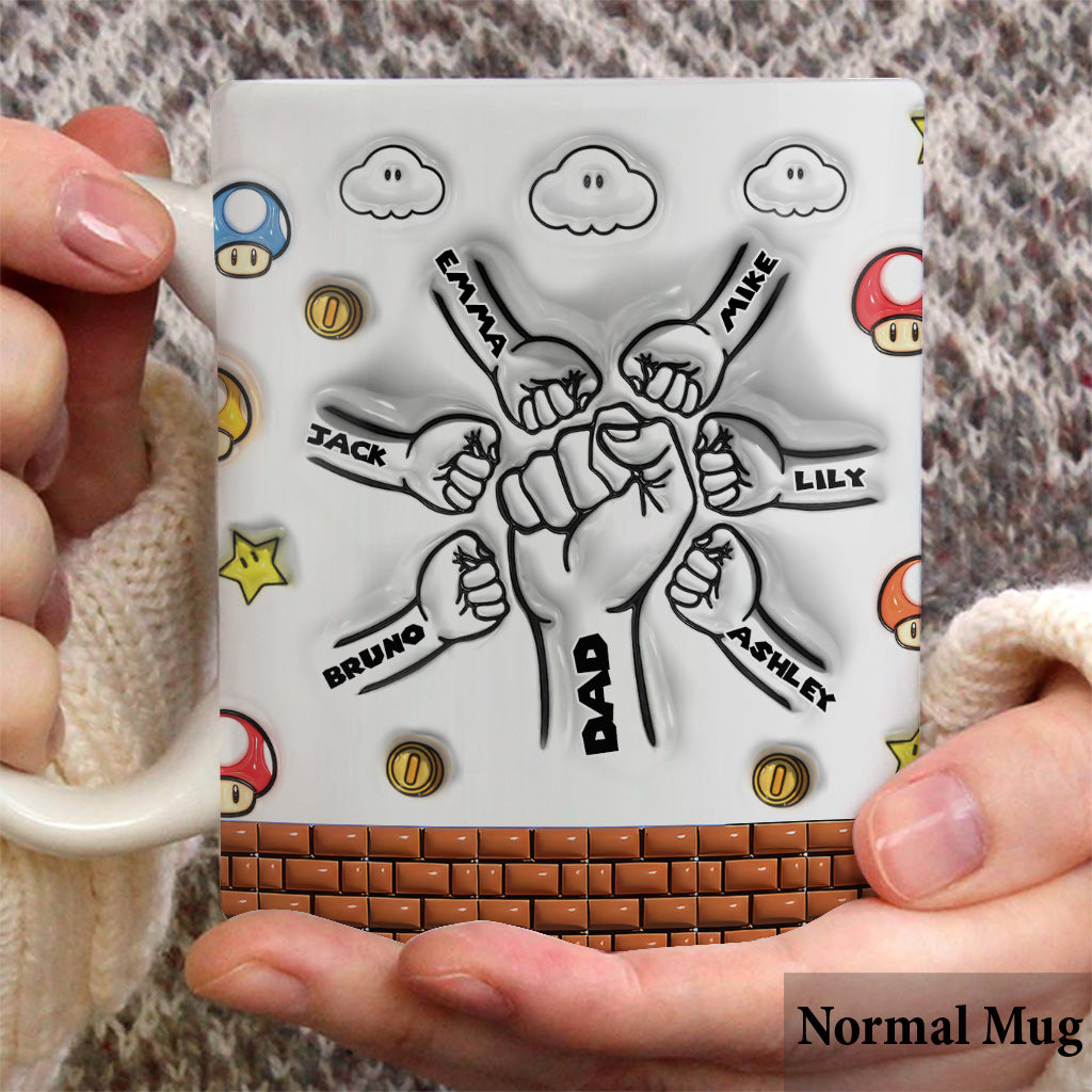 Super Daddio Mommio Baby Mushroom - Personalized Super Plumber Mug