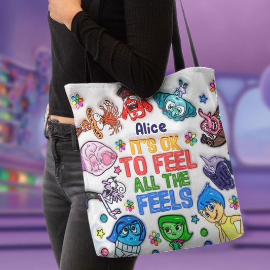 It's Ok To Feel All The Feels - Personalized Tote Bag
