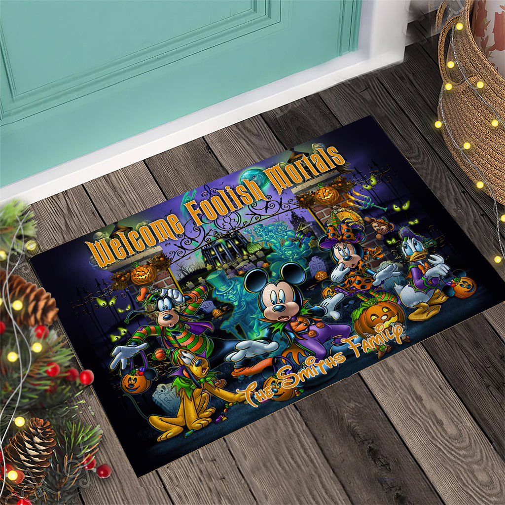 Welcome Foolish Mortals - Personalized Mouse Doormat