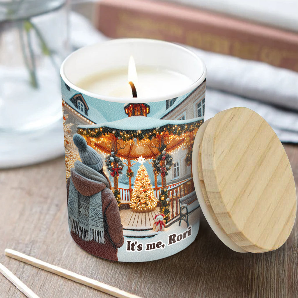 Smell like someone's watching Gilmore Girls again - Personalized Candle With Wooden Lid