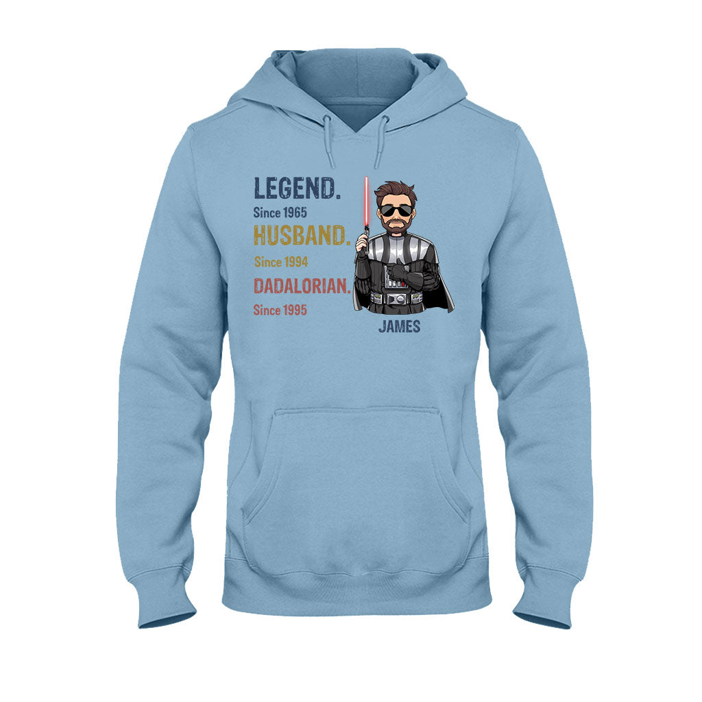 Legend Husband Dadalorian Papalorian - Personalized The Force T-shirt And Hoodie