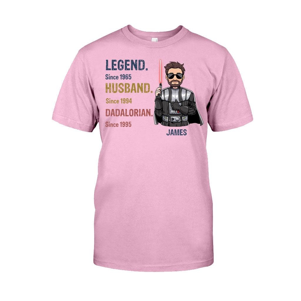 Legend Husband Dadalorian Papalorian - Personalized The Force T-shirt And Hoodie