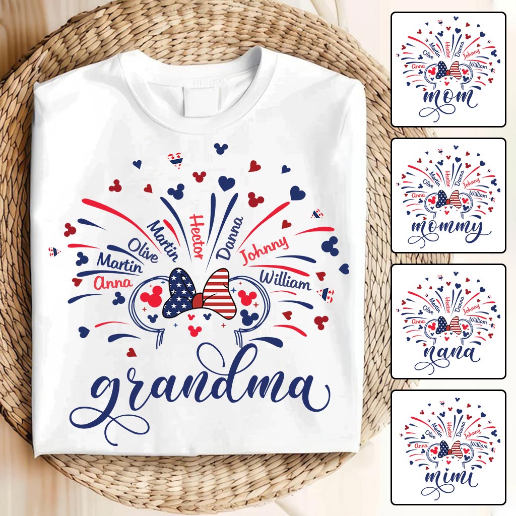 Firework America Mouse Flag - Personalized Mouse T-shirt And Hoodie
