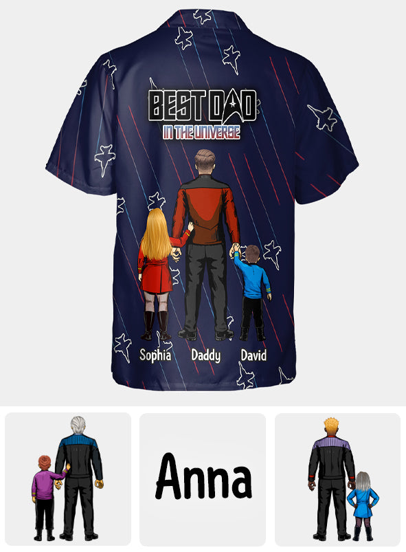 Best Dad In The Universe - Personalized Top Gun Hawaiian Shirt