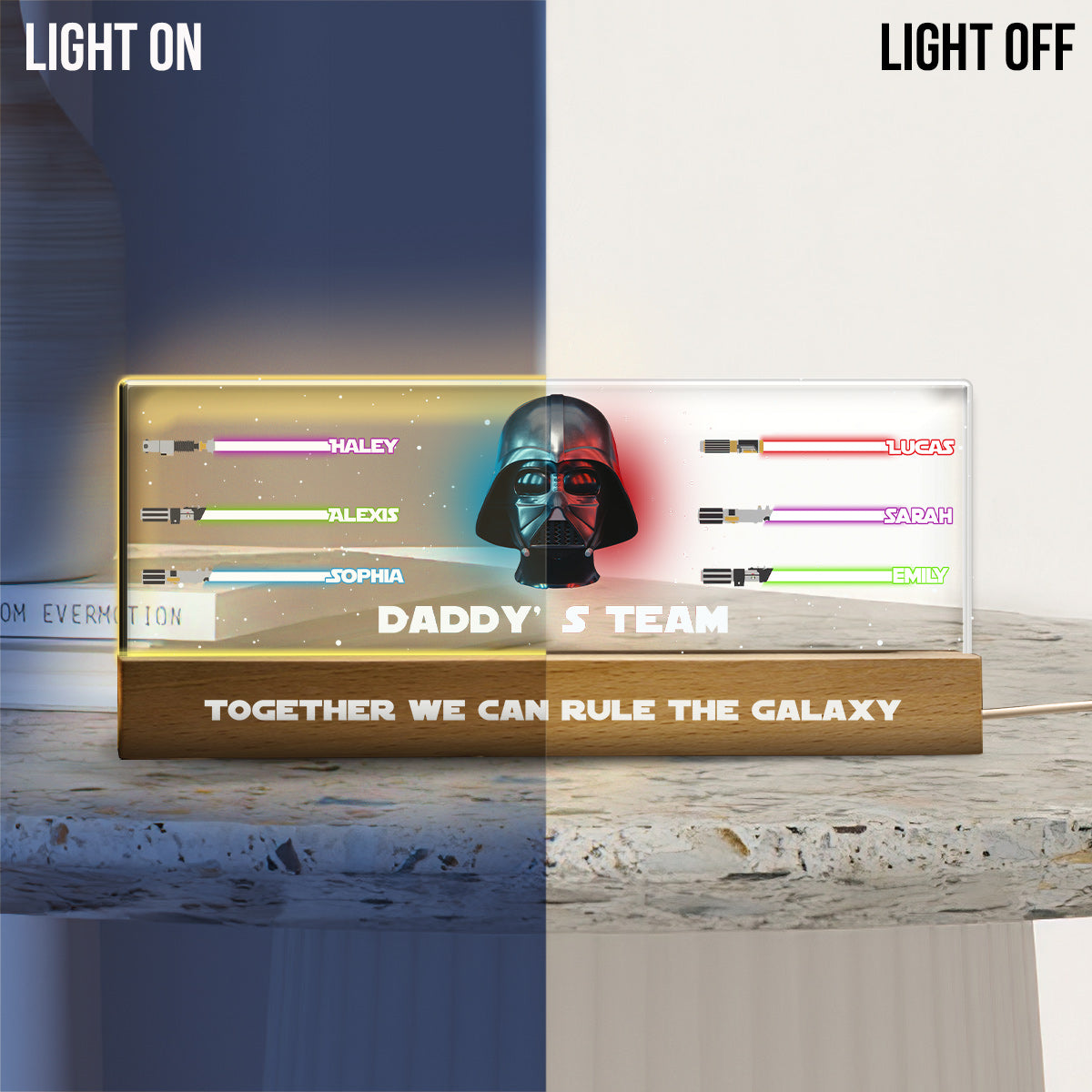 Together We Can Rule The Galaxy - Personalized The Force Custom LED Night Light