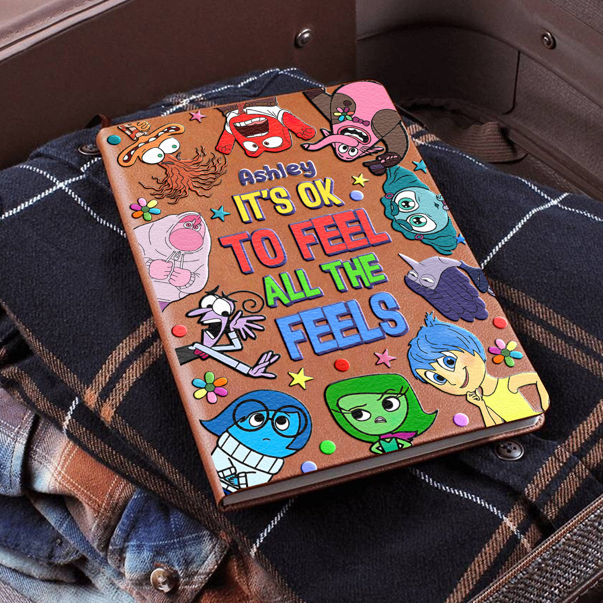 It's Ok To Feel All The Feels - Personalized Leather Journal