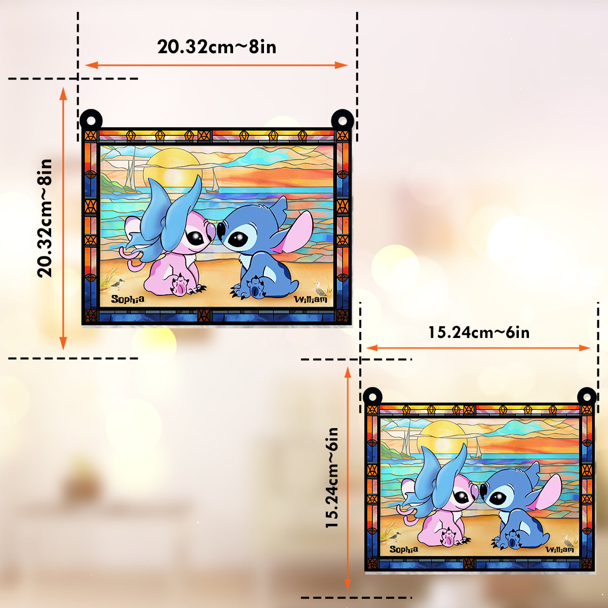 I am yours - Personalized Ohana Window Hanging Suncatcher Ornament
