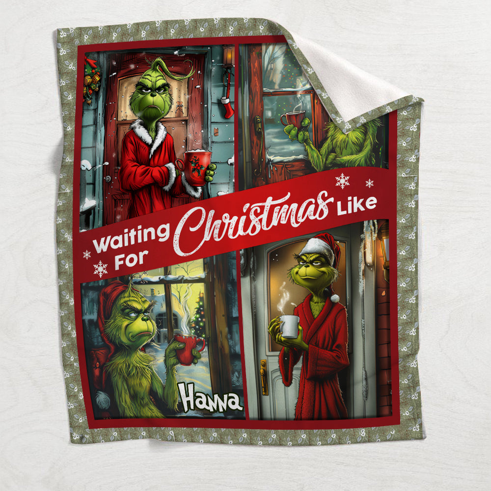 Waiting For Christmas - Personalized Stole Christmas Blanket