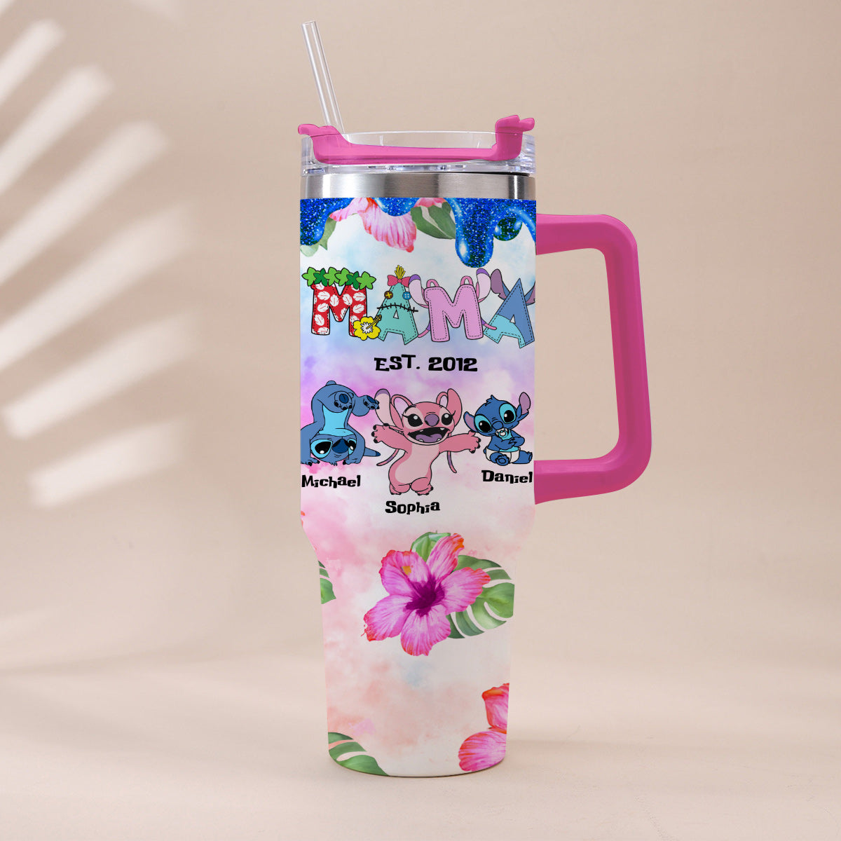 Ohana - Personalized Ohana Tumbler With Handle