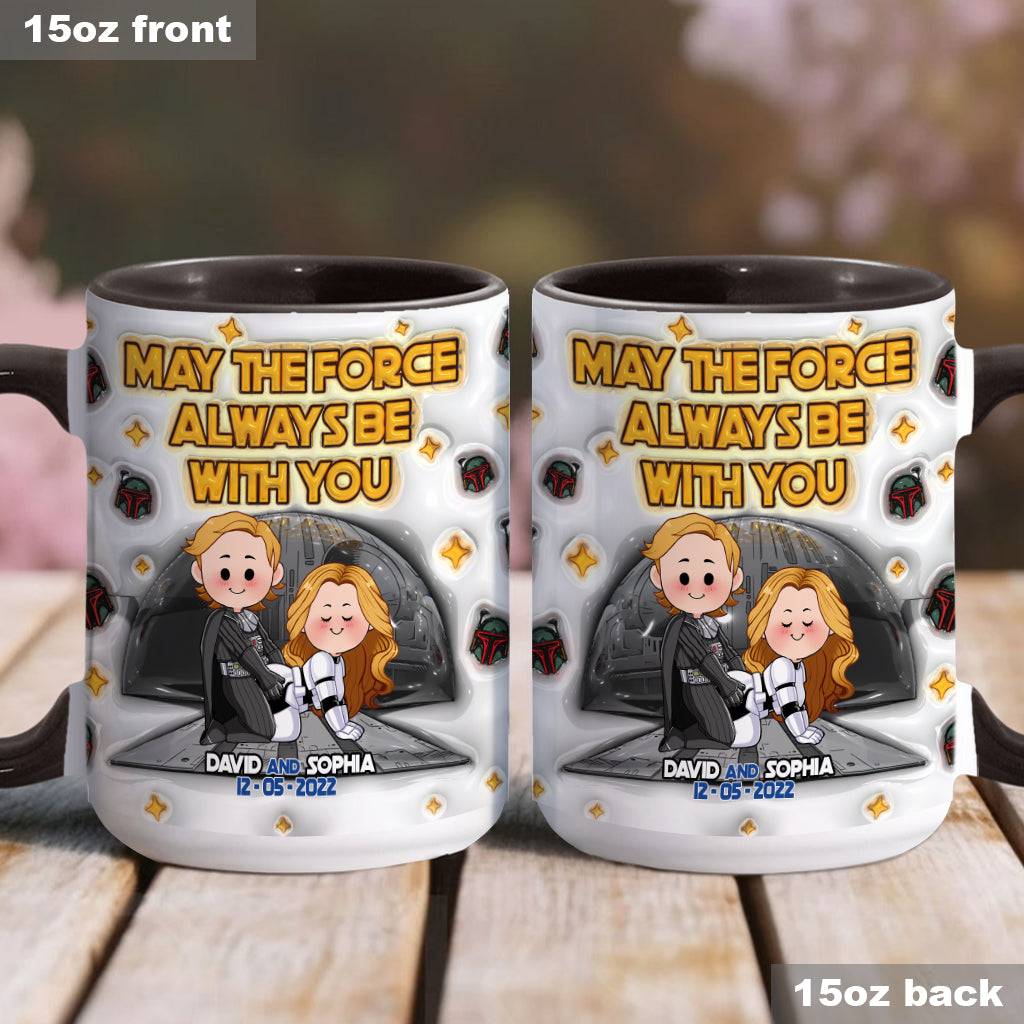 May The Force Be With You - Personalized The Force Accent Mug