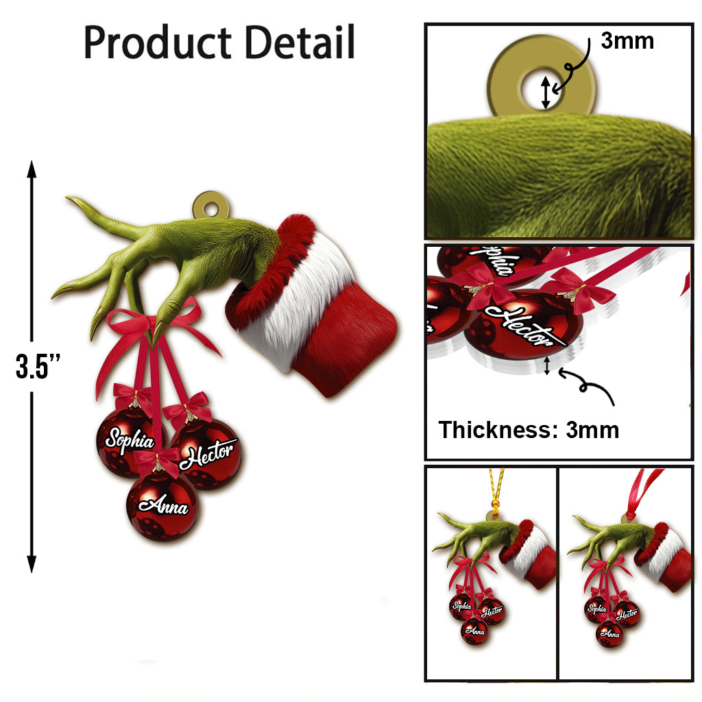 Merry Grinchmas - Personalized Family Ornament