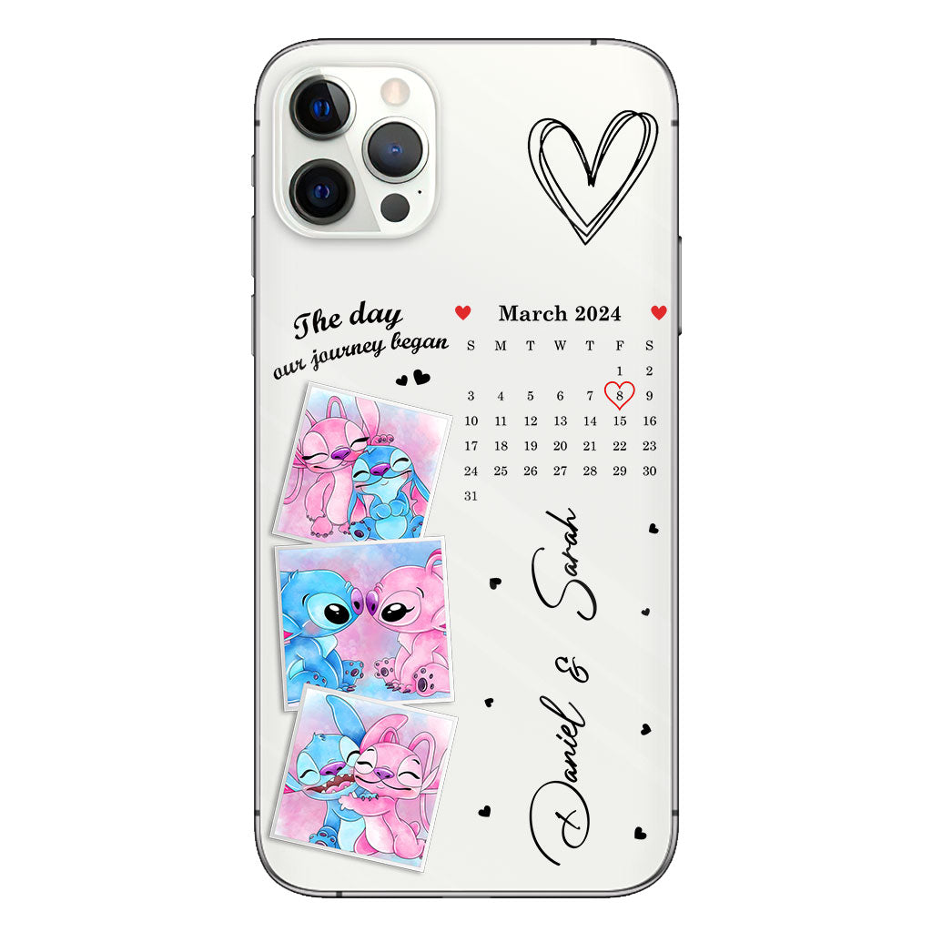 The Day Our Journey Began Ohana Calendar Custom - Personalized Ohana Clear Phone Case