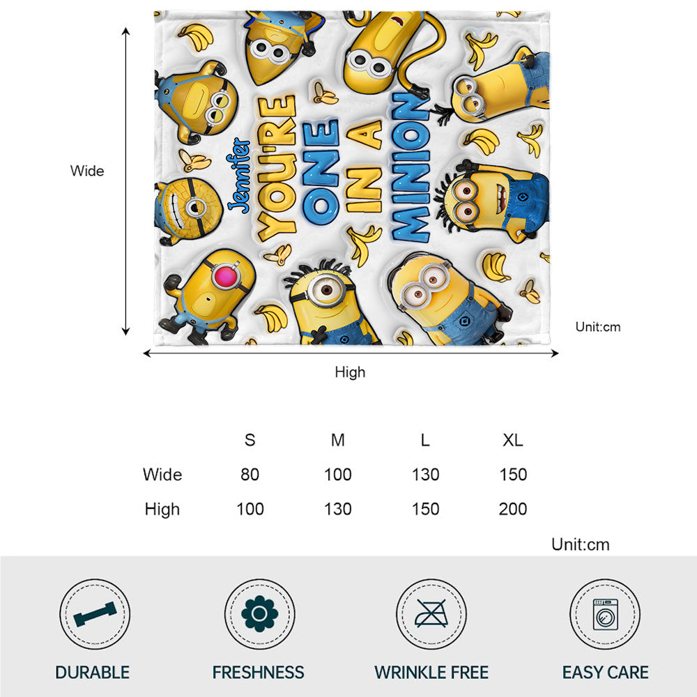 You're One In A Minion - Personalized Blanket