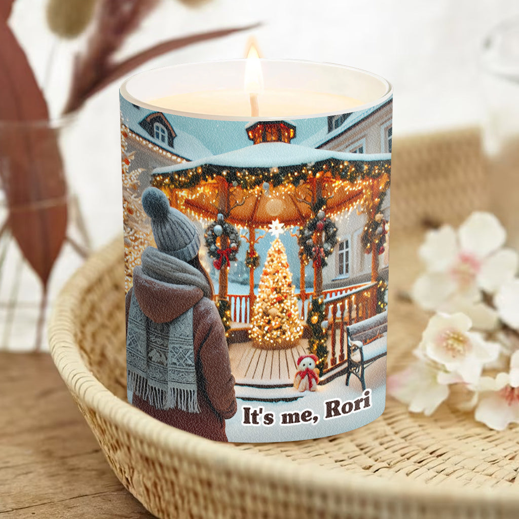 Smell like someone's watching Gilmore Girls again - Personalized Candle With Wooden Lid