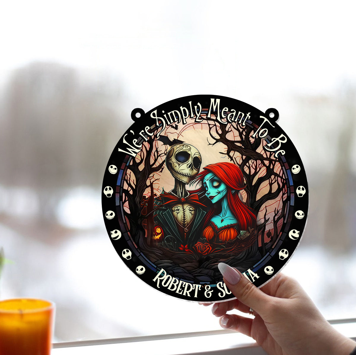 We're Simply Meant To Be - Personalized Nightmare Window Hanging Suncatcher Ornament