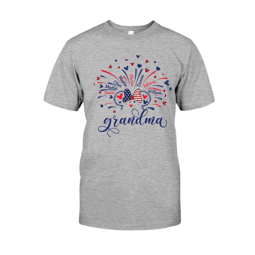 Firework America Mouse Flag - Personalized Mouse T-shirt And Hoodie
