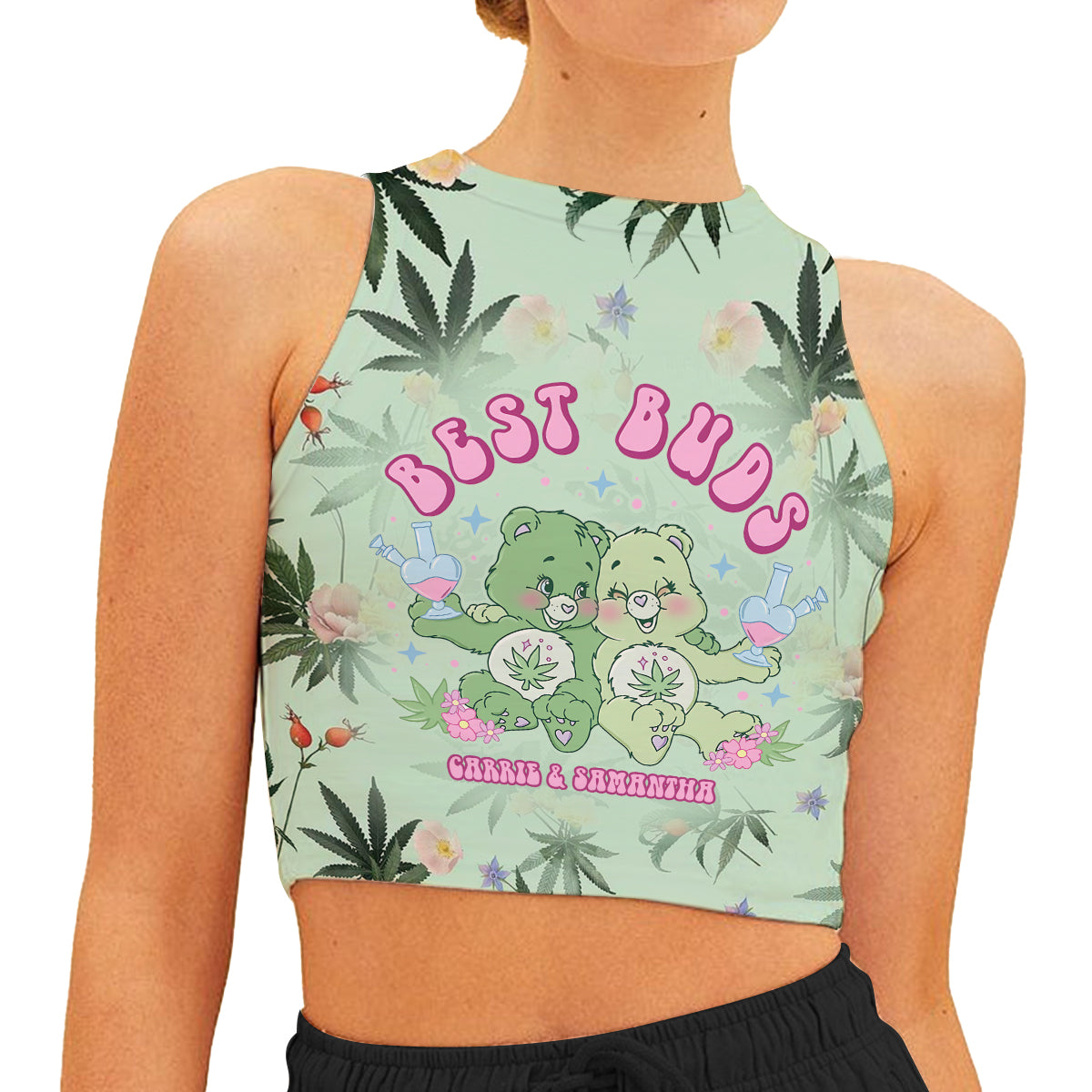 Best Buds Forever - Personalized Bestie Crop Tank Top